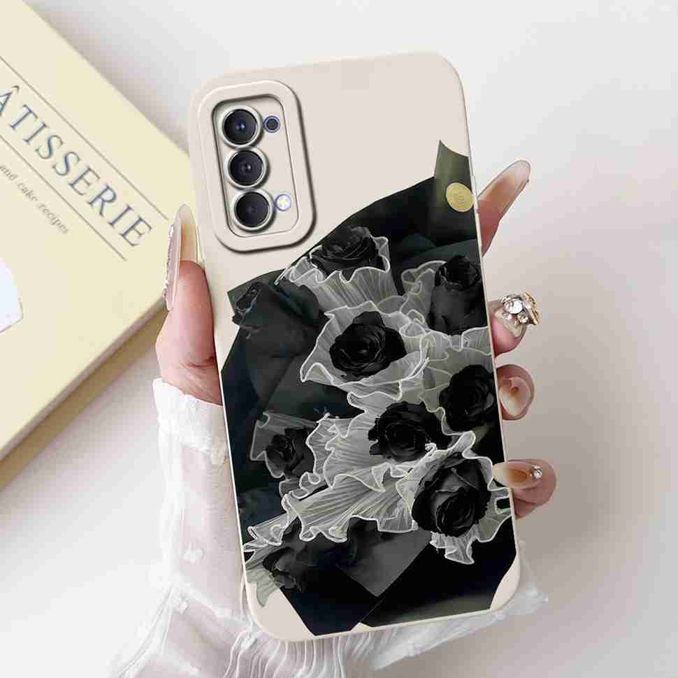 For Oppo Reno4 4G CPH2113 6.4" Case Cute Butterfly Rabbit Soft Silicone Back Cover For RENO 4 Reno4 4G Protective Cases Fundas