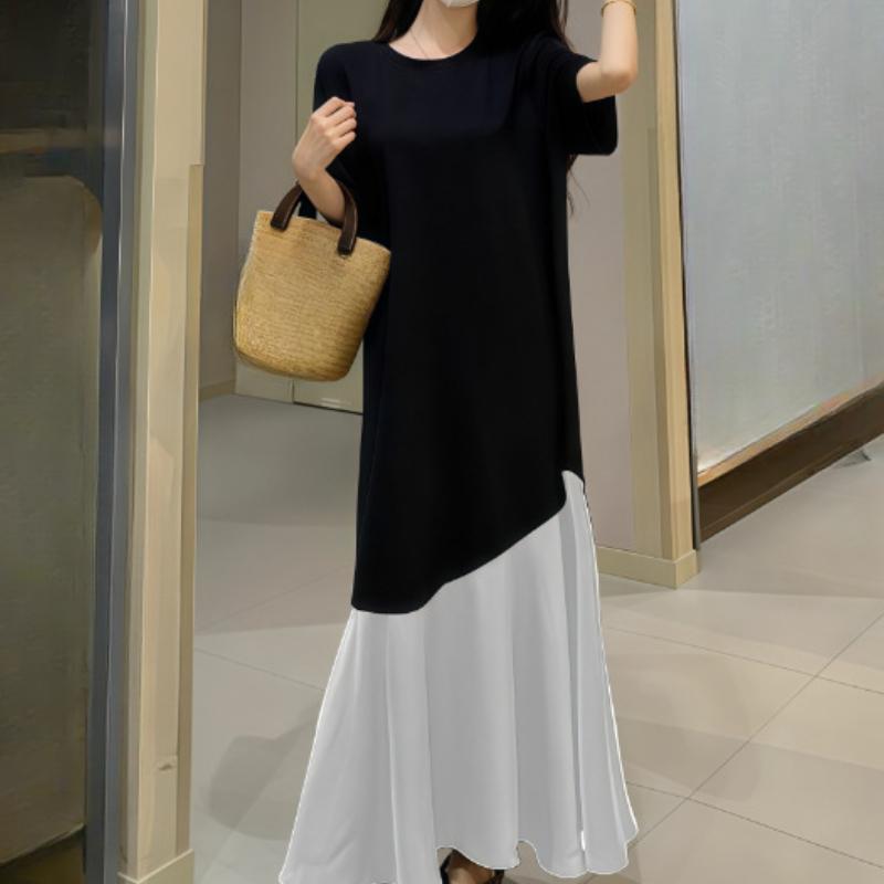 

Новое французское платье для детей на лето, отличающееся высококлассным, свободным и стройнящим стилем 2XL белый