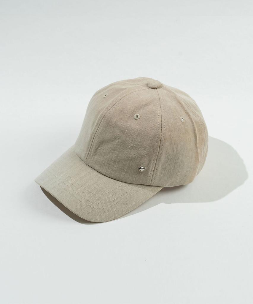 DOLIGRAM Basic Cat Rivet Washed Cap Beige