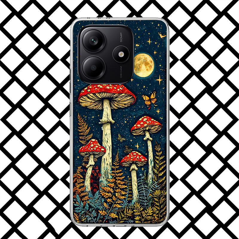 Colorful Mushroom Phone Case for Xiaomi Redmi Note 15 14 14S 13 12 12S 11 Pro Plus 11E 11T 11S 10S 5G Soft Cover Fundas Redmi No
