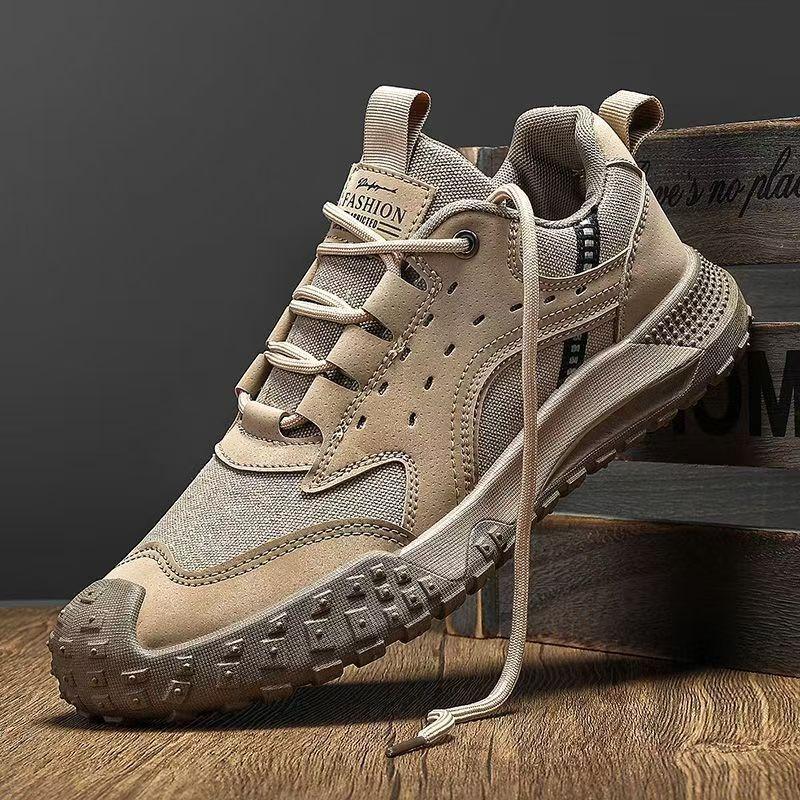 Casual Shoes for Men, Stylish Breathable Skateboard Shoes, Trendy Hiking Shoes, Sports Outdoor Construction Site Shoes.