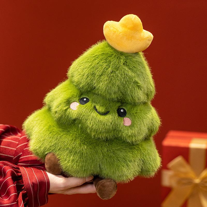 Colorful Cartoon Money Tree Christmas Little Pine Tree Plush Throw Pillow Sofa Chair Cushion Soft Stuffed Plants Party Decor