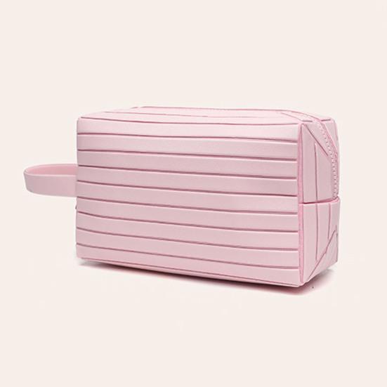 Fold Down Cosmetic Bag Portable Travel Makeup Bag Large Capacity Foldable Makeup Pouch for Easy Access Dresser Daily Use