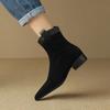 Fashion Ankle Boots for Women Moccasin Non Slip Plus Big Size British Style Booties Hot New In On Offer Goth Y2k Pu 39 Woman Short Shoes