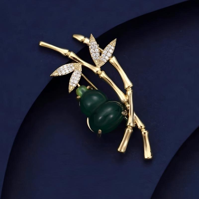The Fulu Brooch Is A High-end, Elegant and Refined Brooch with A Unique Design Sense of Gourd and Bamboo