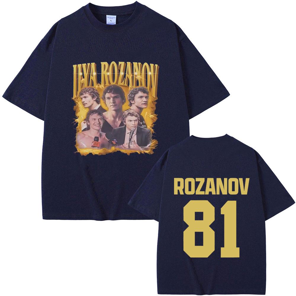 Heated Rivalry Ilya Rozanov Hollanov 81 Merch T Shirts Unisex Women Fashion Vintage Oversized Crewneck Tshirt Male Casual Tshirt