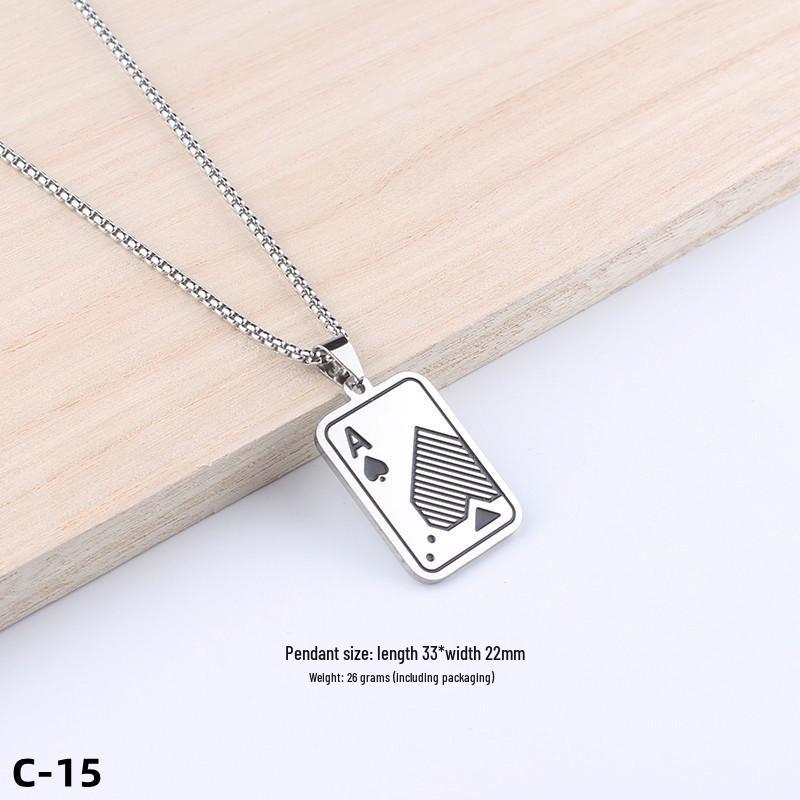 Colier Unisex cu Pandantiv Cruce Stil Hip-Hop - Accesoriu Bijuterie din Oțel Inoxidabil