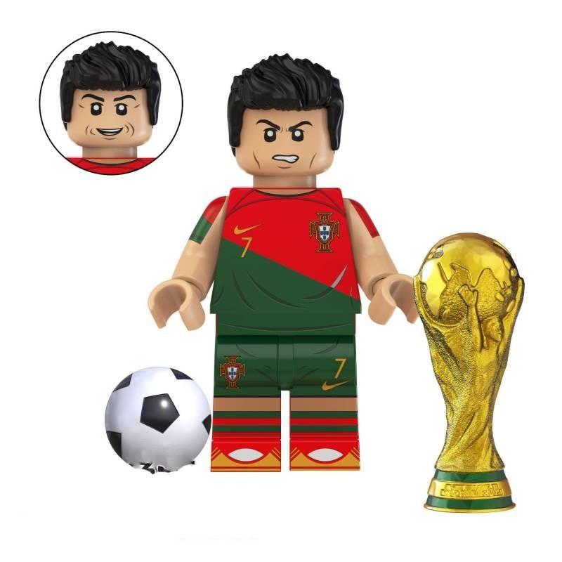 Soccer Star Series Team Building Blocks Set Small Plastic Pieces