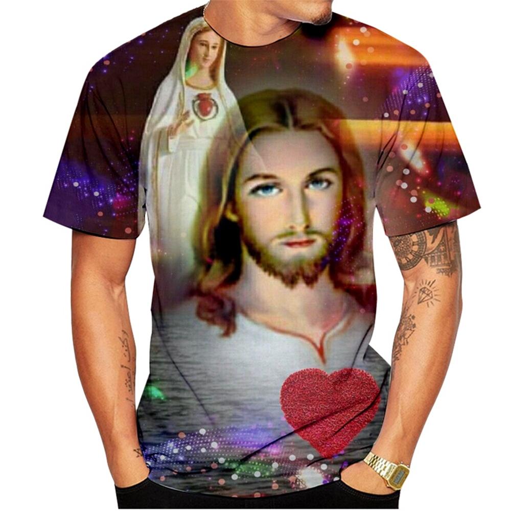 

Summer Round Neck 3D Santa Maria Print Top Fashionable Casual Short Sleeved Men s T-shirts 6XL