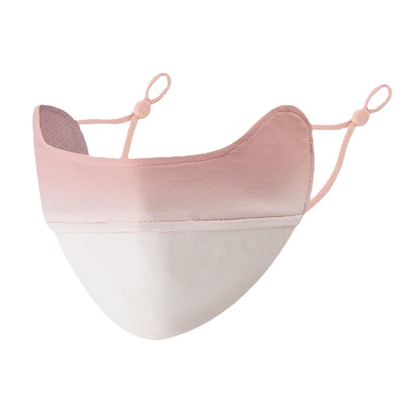Ono Blush High-End Facekini: Ice Silk UV Protection, Breathable Sunscreen Mask with Eye Corner Shield for Women
