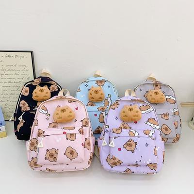 Cute Large Capacity Schoolbag Washable Waterproof Versatile Backpack Breathable Back Pad Cartoon Travel Bag Student