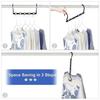 10 Pcs Magic Space Saving Hangers, 5 Holes Multi Hangers For Dorms Home Closet Organization