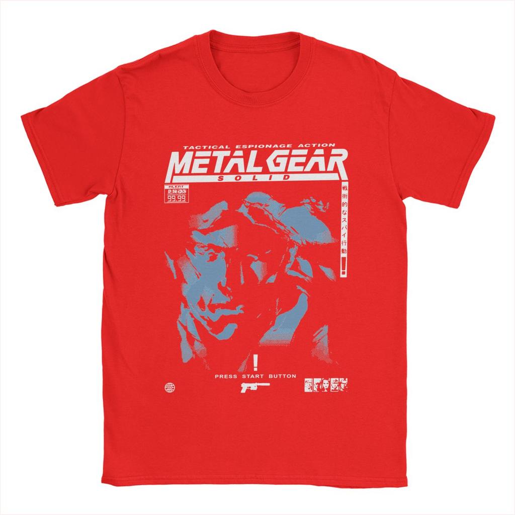 MGS1 Snake Metal Gear Solid Pánske ležérne tričko 100% bavlna Tričko s okrúhlym výstrihom a krátkym rukávom Letné topy