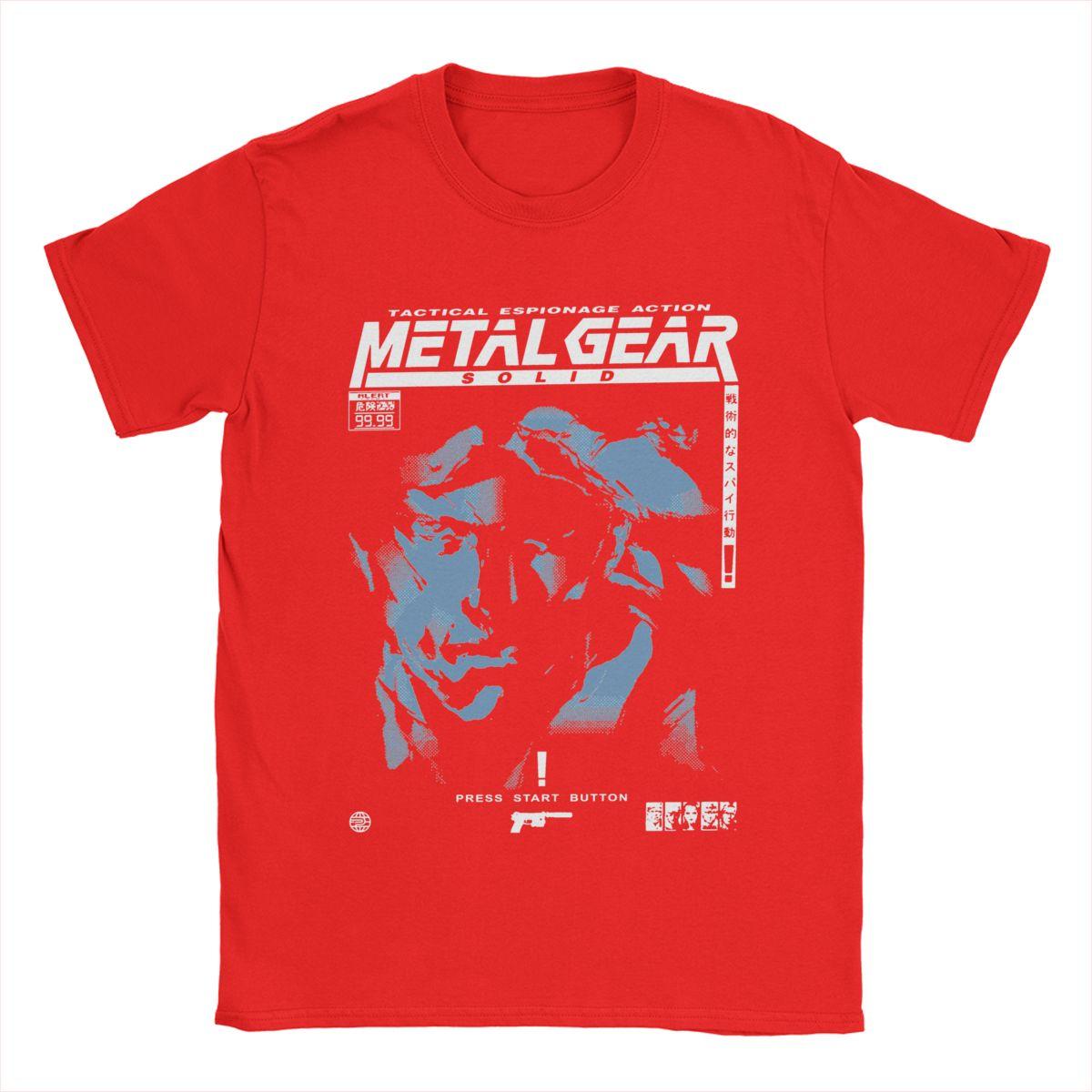

MGS1 Snake Футболка Metal Gear Solid для мужчин Повседневная 100% хлопок Футболка с круглым вырезом и коротким рукавом Летние топы S