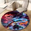 1pc Kamado Tanjiro  Print Round Carpet Chair Round Carpet Suitable for Bedroom Living Room Home Decorative Carpet