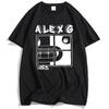 ALEX G Window Tee Headlights Album Printing Tshirts Summer Short Sleeve Loose T Shirt for Male O-neck Fashion Men Clothing