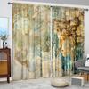 2pcs Character Watercolor Painting Printed Curtain for Home Decor - Rod Pocket Window Treatment for Bedroom   Office   Kitchen