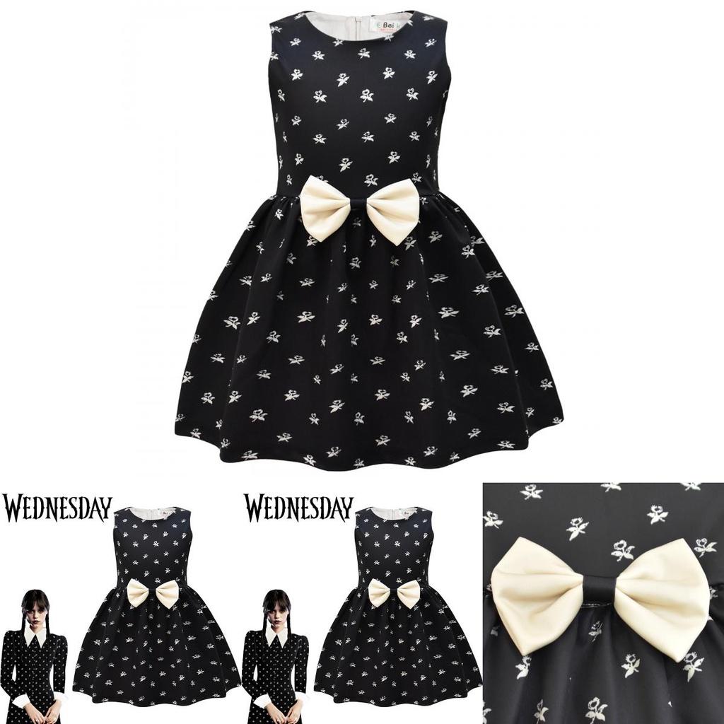 Hohe Qualität The Addams Family Wednesday Cosplay Kostüm für Kinder