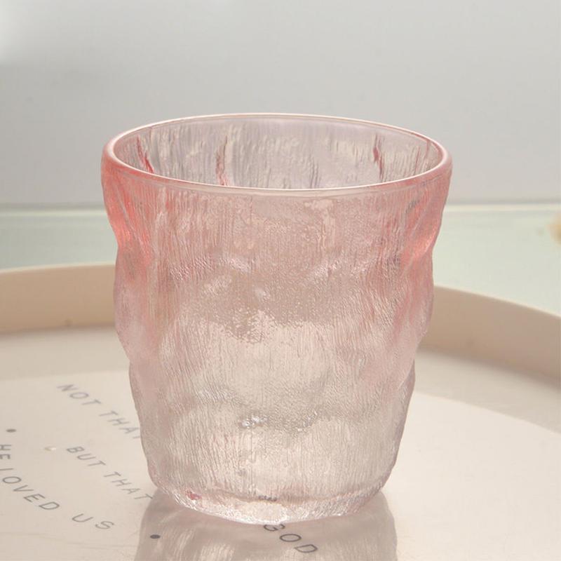 

Drinkware Water Cup Drinking Bottle Thick Pink Ladies Wineglass Whisky Brandy Cup Ice Coffee Cup Novel Crystal Female Glass Cup 285ml