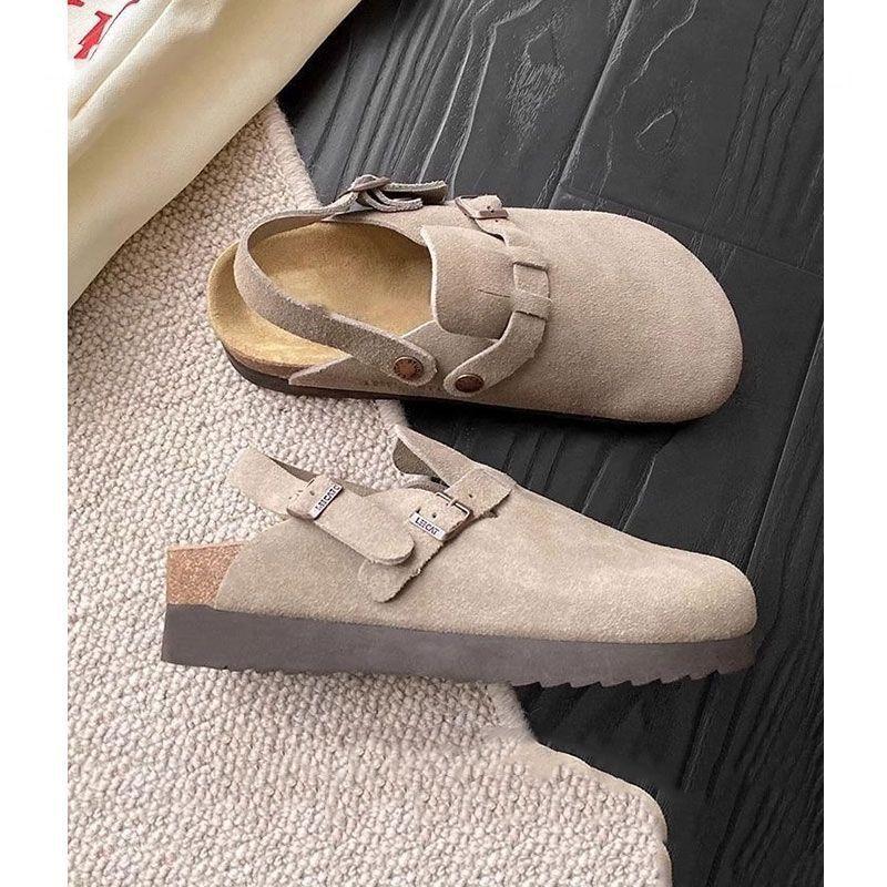 

Ретро туфли Birkenstock женские весна 2024 новые ленивые одиночные туфли с одной педалью японские уродливые милые туфли Boken bag head Doudou 35