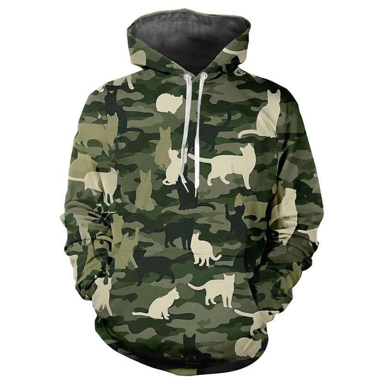 Dschungel Camouflage 3D Gedruckter Hoodie Frühling Herbst Street Sweatshirt Locker Lässig Outdoor Sport Top Kinder Klassische Camo Hoodies