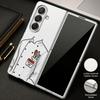 Cute Nurse Uniform Print Case For Samsung Z Flip 8 7 6 5 Luxury Plating Leather Skin Folding Phone Cover For Galaxy Z Flip8 Flip7 Flip6
