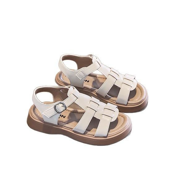 Girls Sandals Summer 2025 New Girls Fashion Princess Shoes Medium and Older Children's Roman Shoes Children's Versatile Beach Shoes