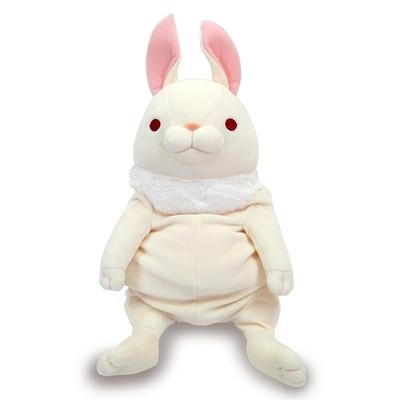Shinada Global Mochi Series Mochi Rabbit with Standing Ears, White (Large), 22 X 22 X 30 Cm, Plush Toy, Rabbit, Animal, MOUS-0350TWH