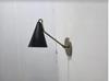 Handcrafted Raw Brass and Black Wall Sconce Flush Mount Lamp