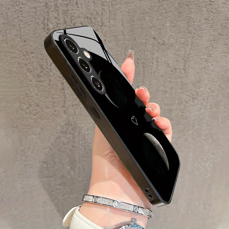 Black Art Moon Pattern Glass Phone suitable for Samsung Galaxy S26 S25 S24 S23 S22 S21 and other models