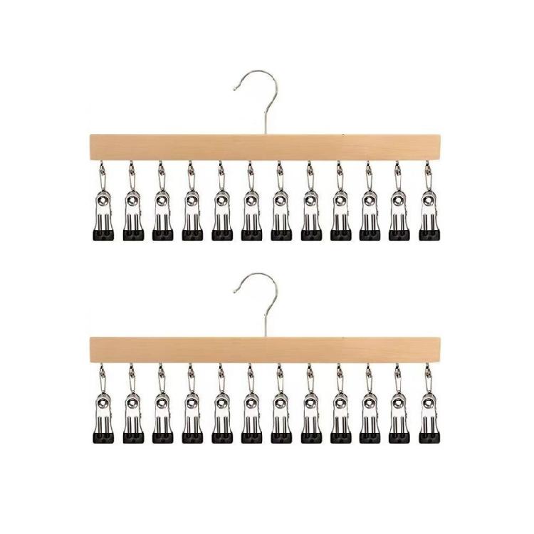 Practical Storage Rack For Caps Belts Household Clothes Hanger with 12 Clip for Bedroom Or Entryway