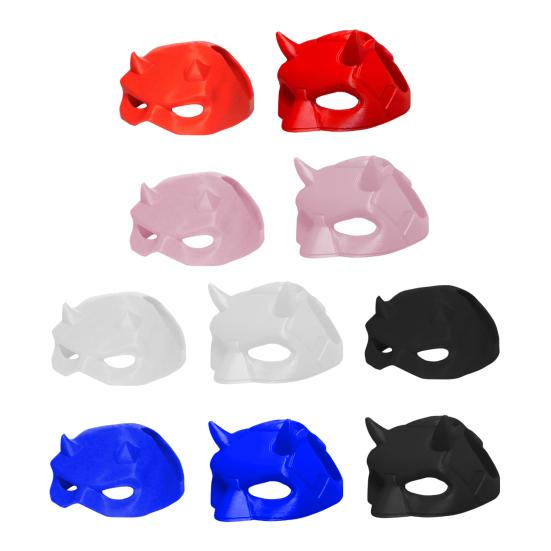 Cat Bat Mask Half Face Superhero Pet Mask Bat Hero Mask Cosplay Apparel for Halloween Costume Parties Dress-up Photography Prop