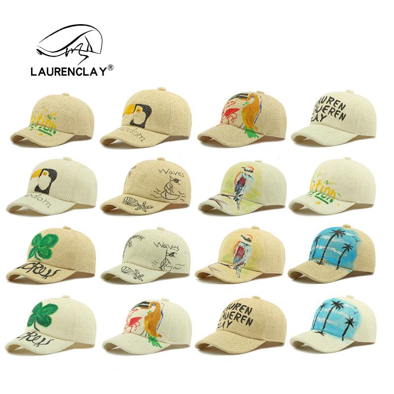 Hat Men's Sunscreen Visor Hat Personalized Graffiti Hand-painted Cap Women's Summer Straw Hat Baseball Cap