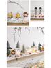 Festive Luminous Wooden House Ornament for Christmas Tree and Fireplace Decor