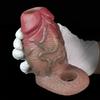 Realistic Cock Sleeve Penis Condom Extender Enlarge Dildo Strap On Toy for Gay Femdom Couples