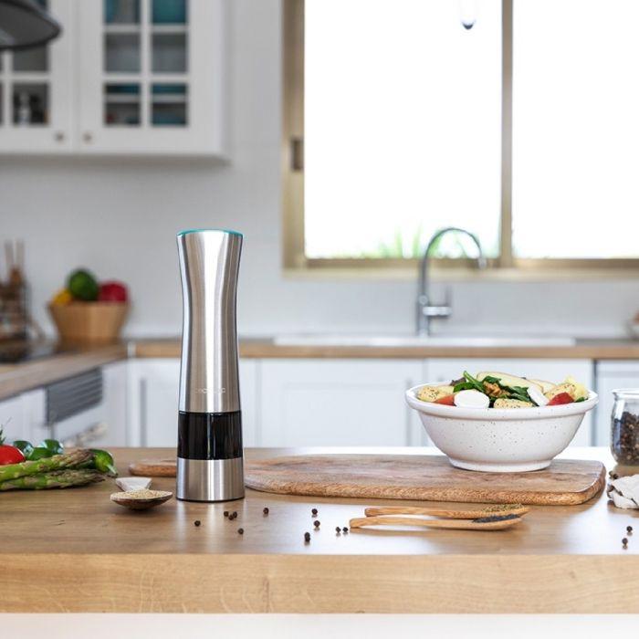 Moulin électrique - Cecotec - InstantMill Press - Acier inoxydable - Broyeur céramique - LED