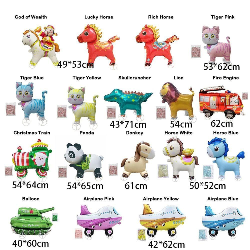 Aluminum Foil Walking Balloon Cartoon Animal Cartoon Balloon Foil Balloon Birthday Party