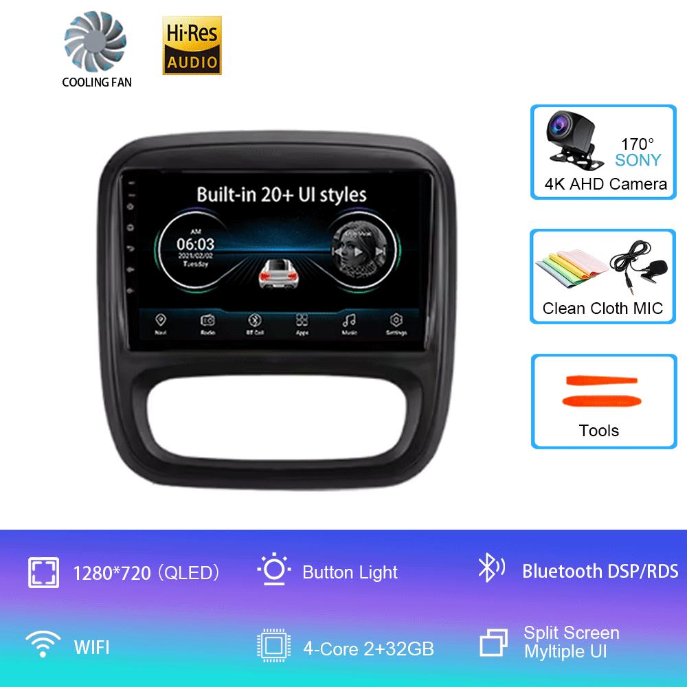 Android 12 Car Radio GPS for Renault Traffic 3 2014 - 2021 Opel Vivaro B 2014 - 2018 Multimedia Video Player Navigation Carplay