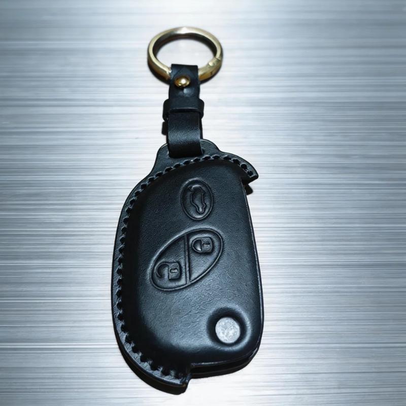 

Handmade For Maserati Quattroporte Ghibli Levante Granturismo Grancabrio Flip Folding Car Key Cover Case Fob 3 Button Keyring