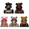 Thicken Neck Warmer Hat Crochet Bear Ear Balaclava Scarf Hat for Cold Weather Winter Sport Gear For Outdoor Enthusiasts