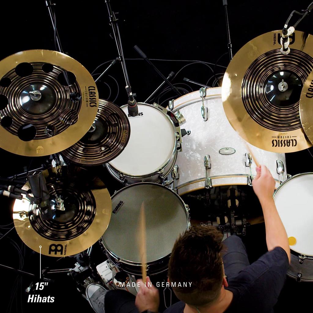 MEINL Cymbals Classics Custom Dual Series Dual Cymbals CC15DUH 15" Hi-Hat (Pair)