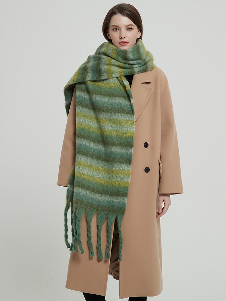 New Imitation Cashmere Women Winter Scarf Ladies Striped Tassel Scarve Pashmina Mujer Foulard Bufanda Echarpe Chales Wrap Shawl