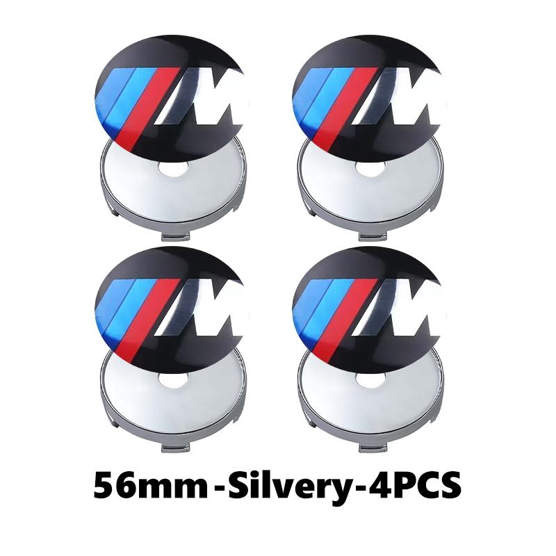 4PCS 56mm Car Badge Wheel Center Cover Stickers Hub Caps Decal For BMW X1 X3 E39 E46 E30 E36 E87 E60 E90 F26 G02 E70 F15 E53 G05