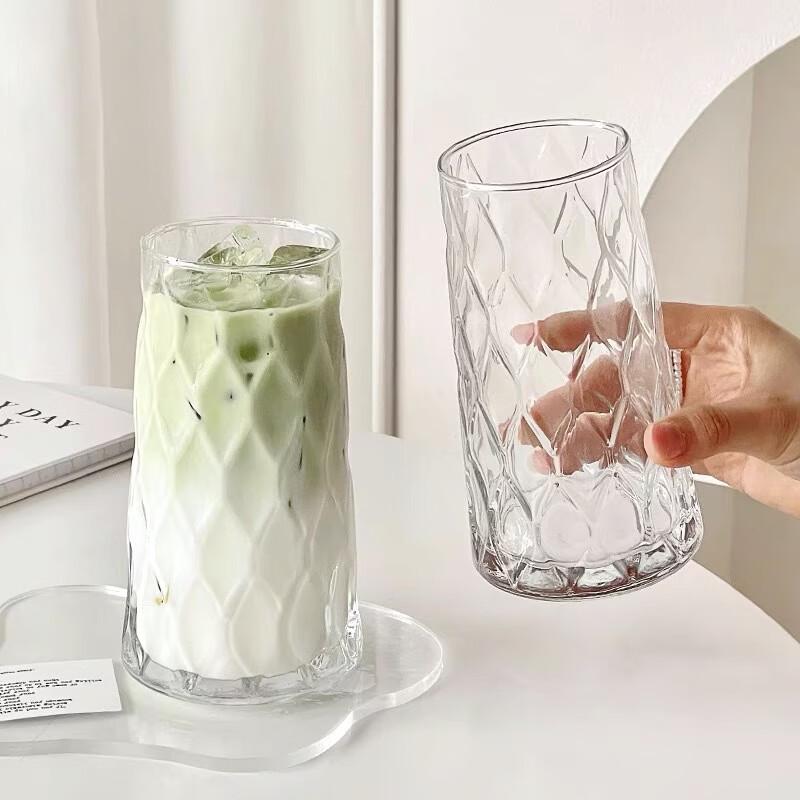 De ou Xingguang Diamond Pattern Glass Cups