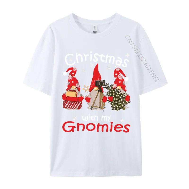 

Gnome Family Christmas Gnomies Xmas Tshirt Black Family Leisure T Shirts Cotton Man Tops T Shirt Printed On S