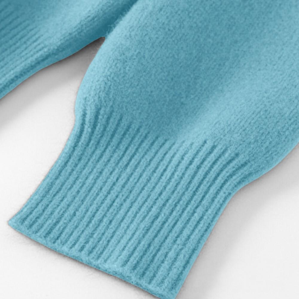 Pull en tricot pour femme 2026 à fermeture éclair et col revers - Coupe ample à manches longues pour un style décontracté