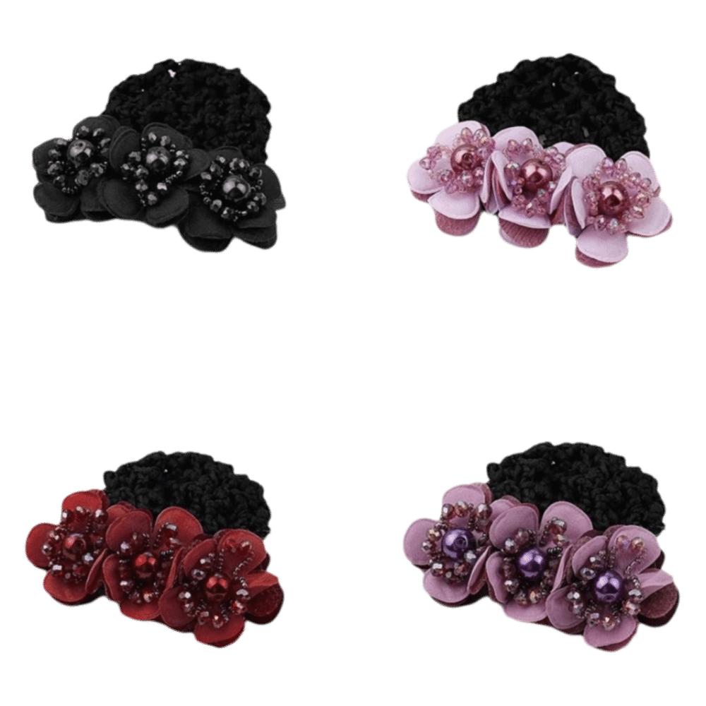 Cloth Hair Bun Net Korean Style Office Hair Flower Spring Hair Clip  Hotel Staff Uniform