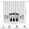 Vintage Cats Pattern Shower Curtain Modern Design Waterproof Bathroom Decor