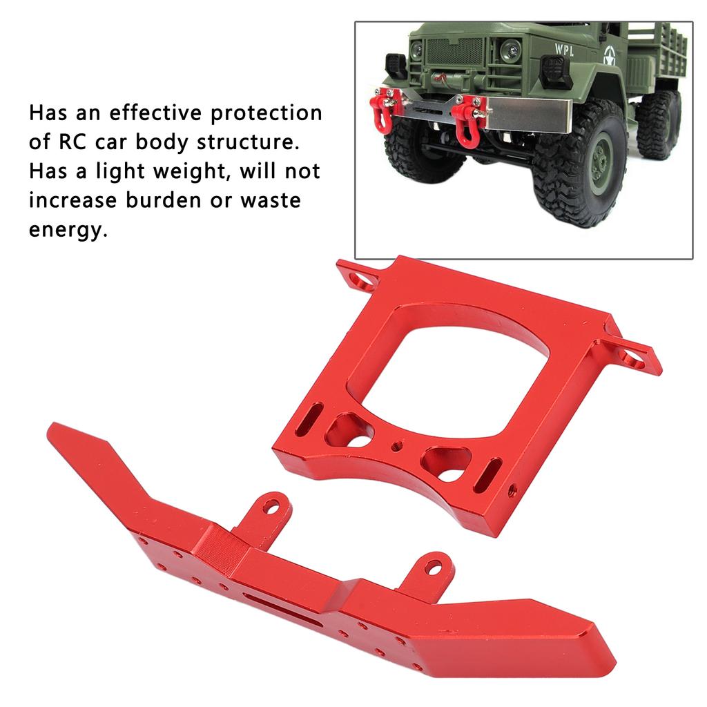 RC Metal Bumper Front Rear Car Set Aluminum for WPL B14 B16 Q60 Q61 1Celsius16 Remote Control Car