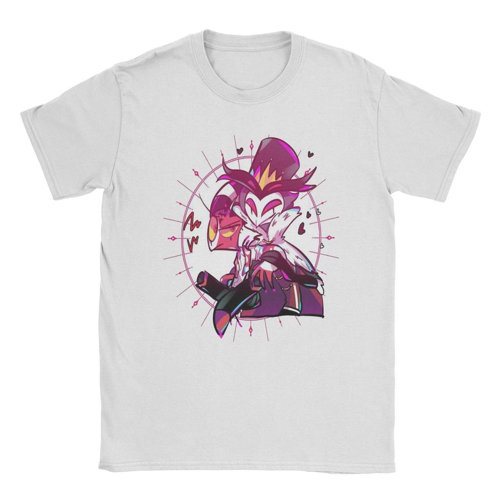 Stolas Helluva-Boss Cartoon Men T Shirts Creative Tees Short Sleeve Crewneck T-Shirts 100% Cotton Gift Idea Tops